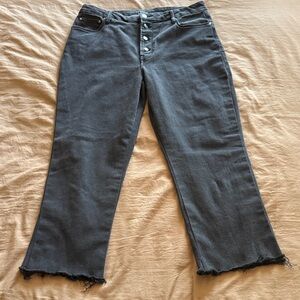 Time and Tru Black High-Rise Button-Fly Jeans